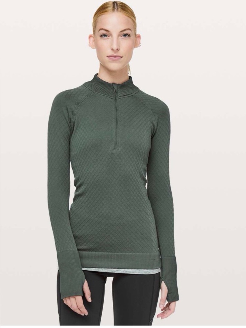 Lululemon Rest Less 1/2 Zip Deep Ivy / Deep Ivy